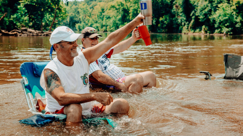 cheers in water