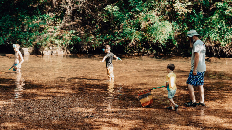 family fishing