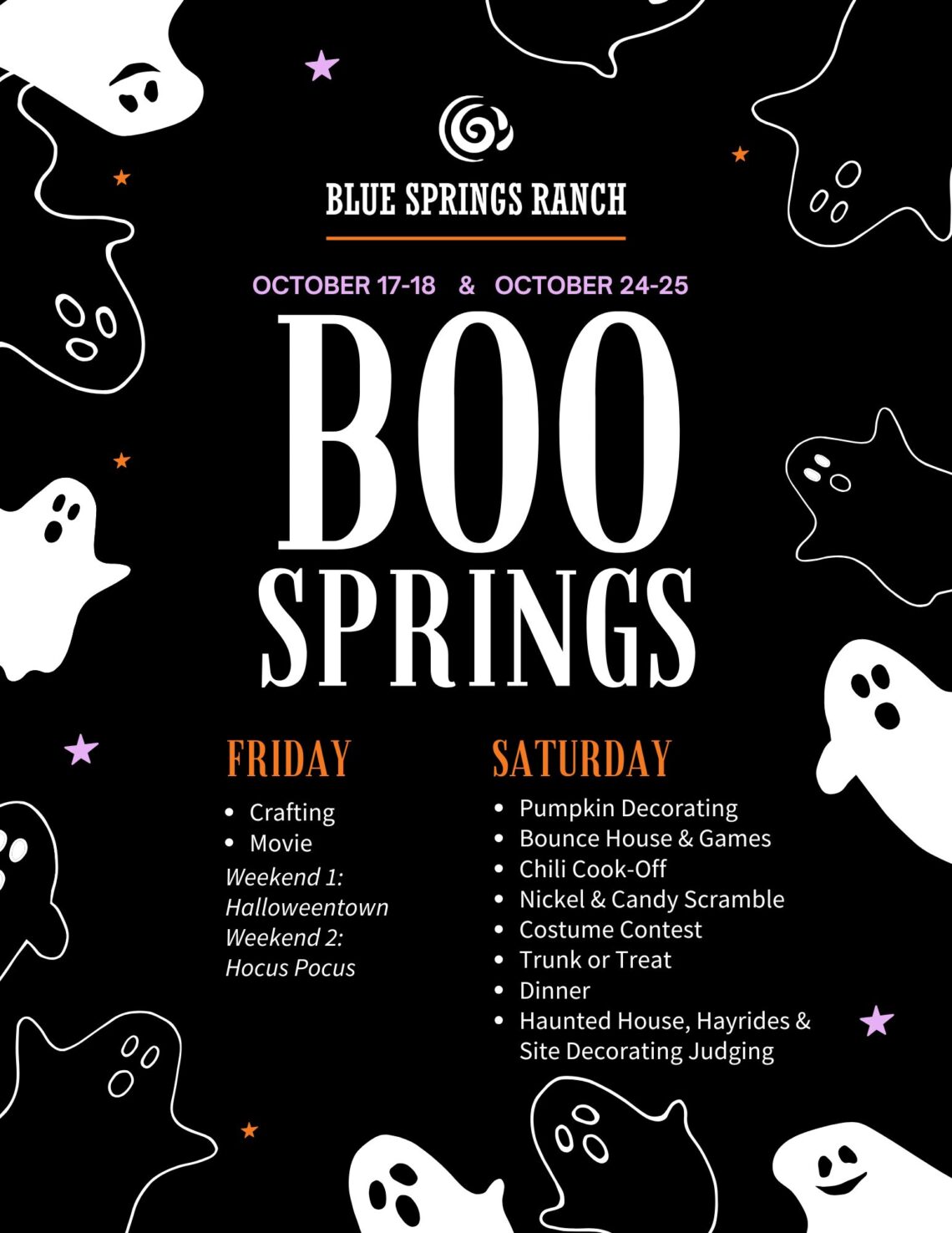 Boo Springs 2025 flyer